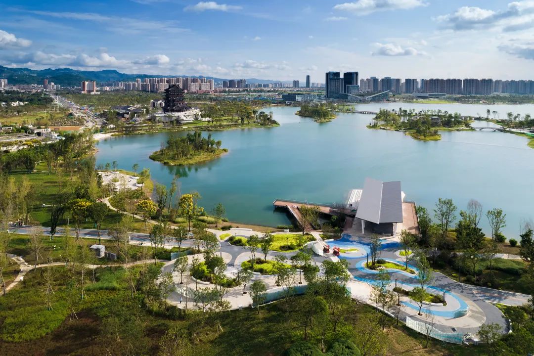 健康水生态勾勒公园城市优美形态