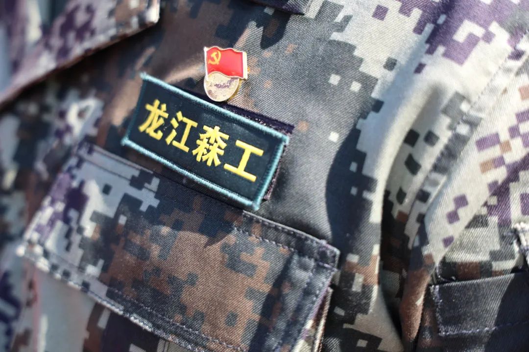 "字样的臂章,"龙江森工"字样的胸章,印有"中国森林防火"标志的帽徽