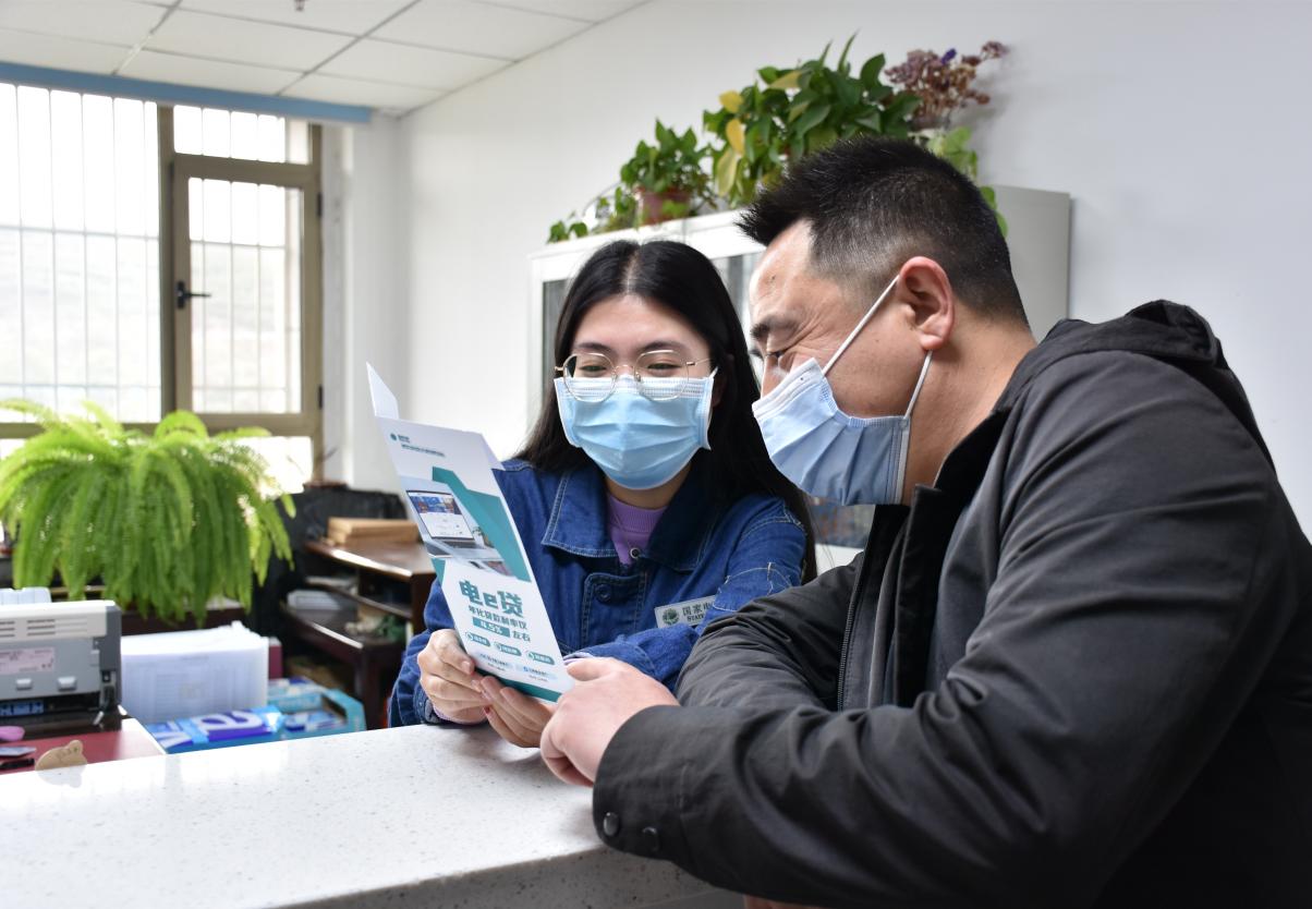 国网天水供电公司员工指导用户了解"电e金服"