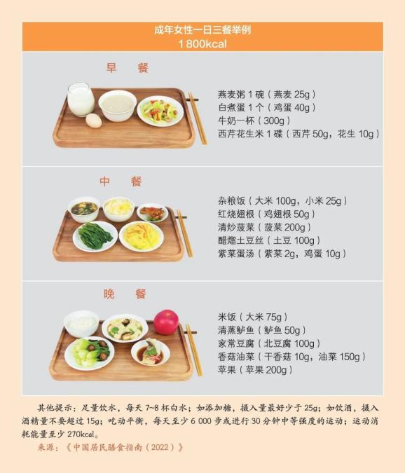 健康中国母亲行动丨成年人一日膳食