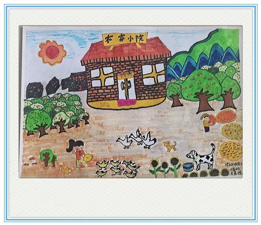 农家乐小学生绘画图片图片