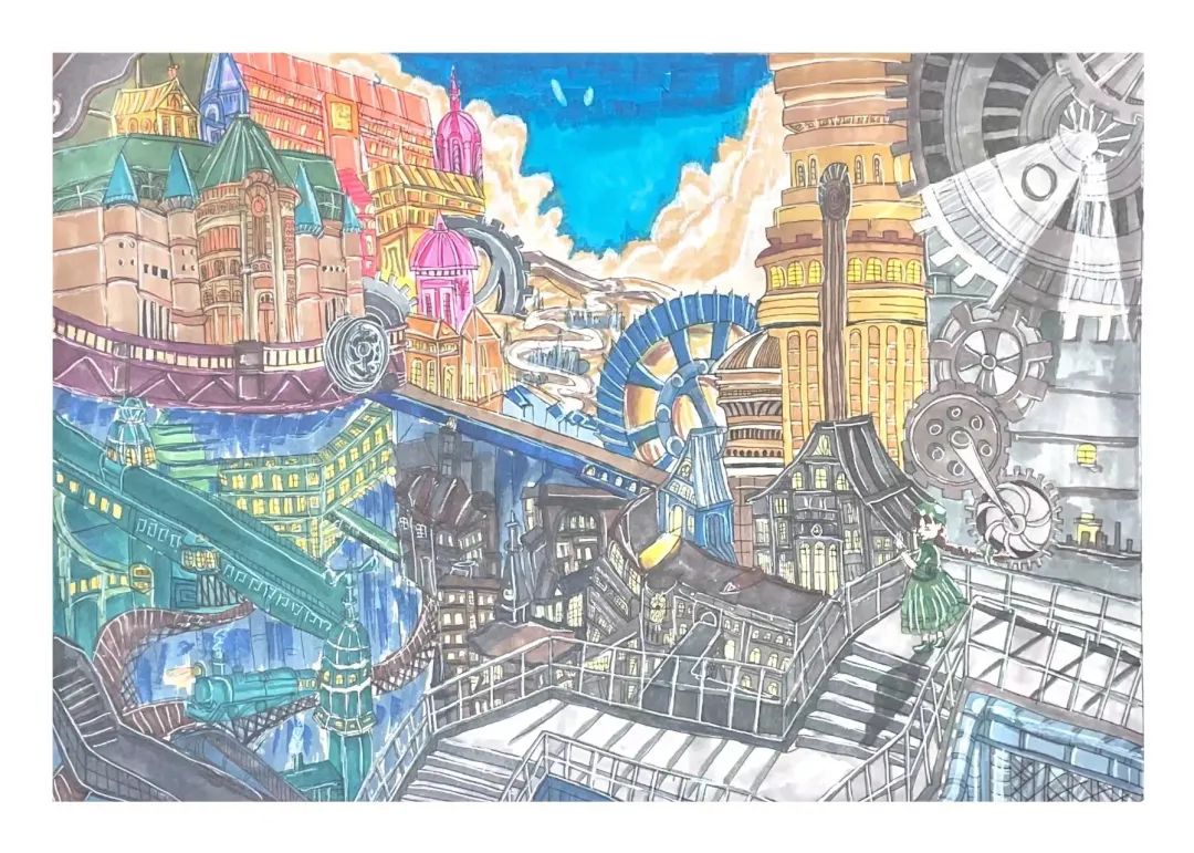 我心中的友好城市画出来银川市儿童友好童绘银川绘画比赛获奖作品来啦