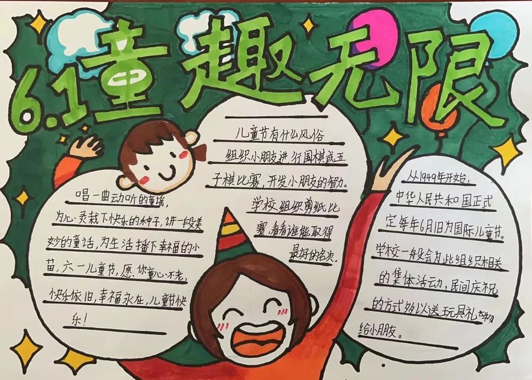童趣无限六一儿童节优秀手抄报展示