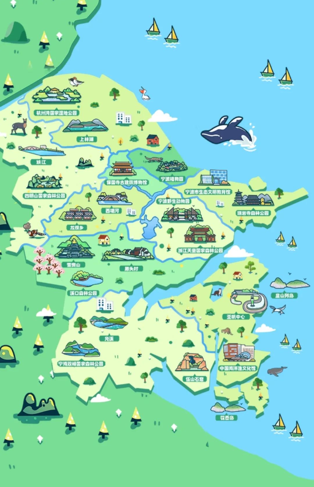 美丽地图小程序以地图形式汇成"美丽宁波画卷",公众可以点击地图上的