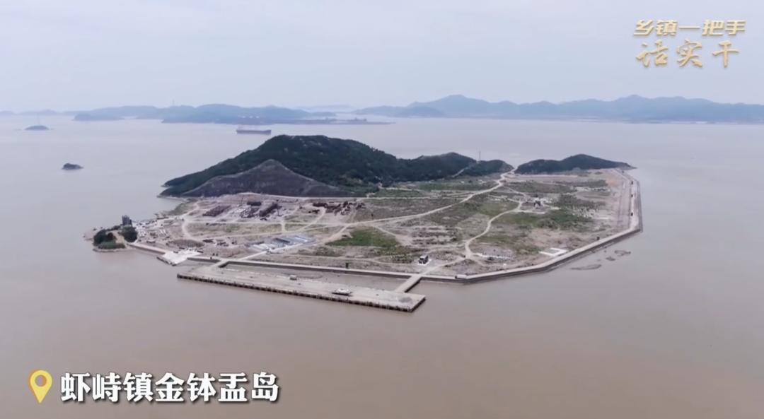 170余位建设者奋战设施建设正全速推进,临港产业园配套基础金钵盂岛