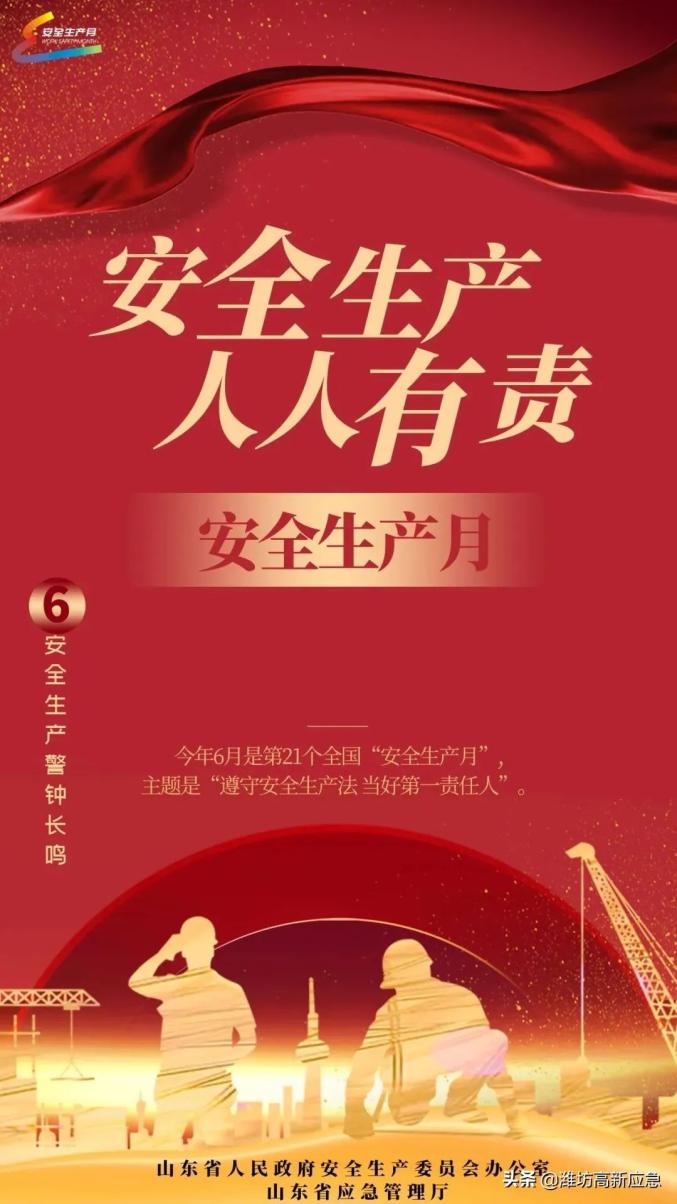 安全生产月正式开启!这套海报请查收
