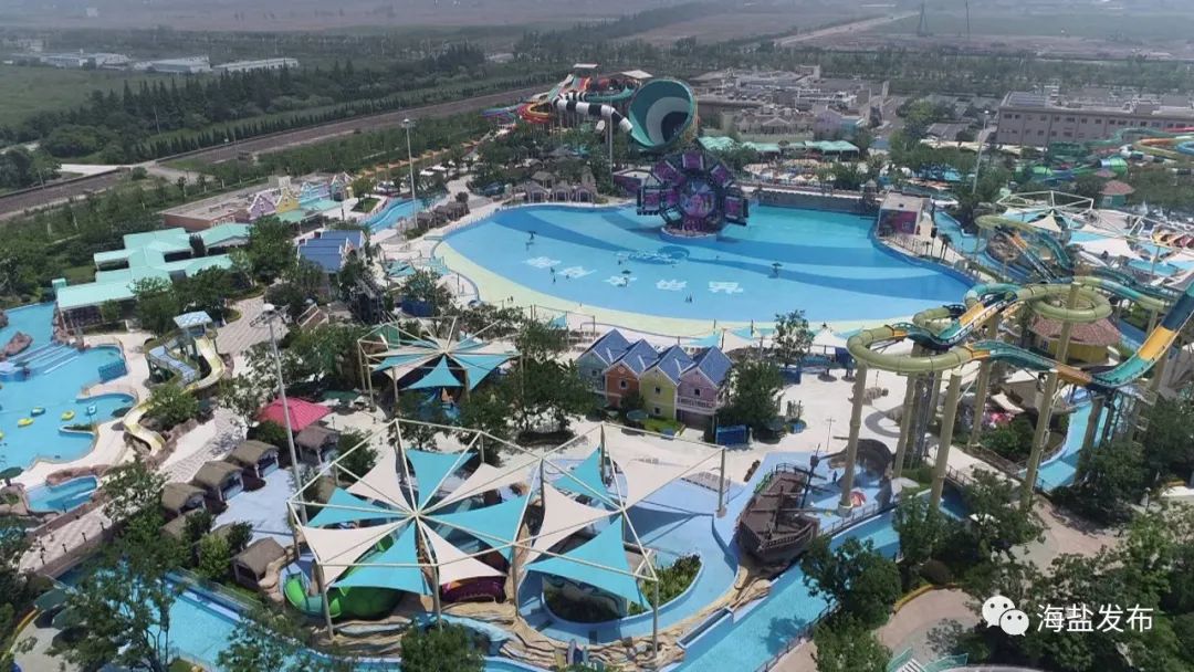 今天,海盐滨海国际度假区(杭州湾融创文旅城)水乐园开启试运行模式,园