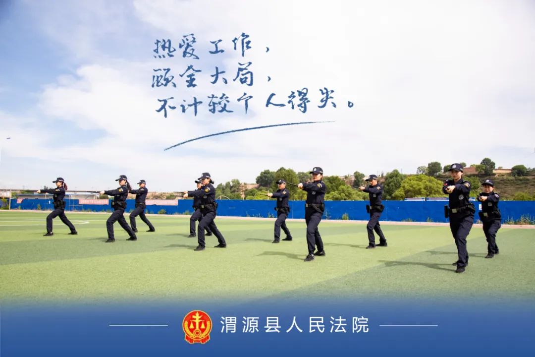 進來速看炫酷的渭源縣法院法警海報