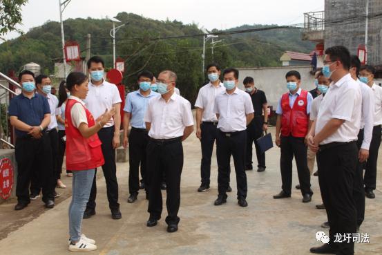 自治區司法廳廳長林金文到大坡鎮夜村村實地調研民主法治創建工作