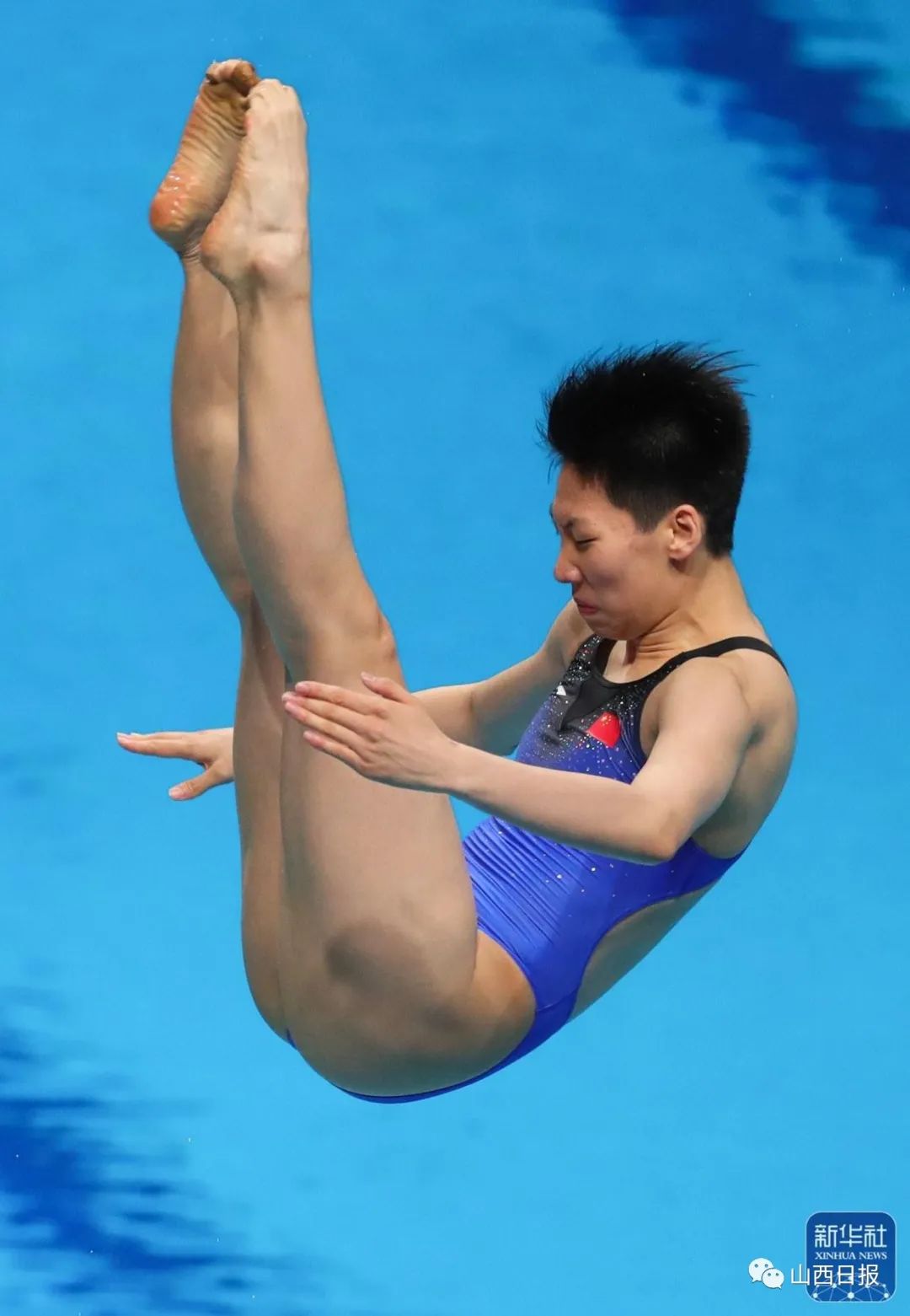 一米板李亚杰山西第一个女子跳水世界冠军腾空而起