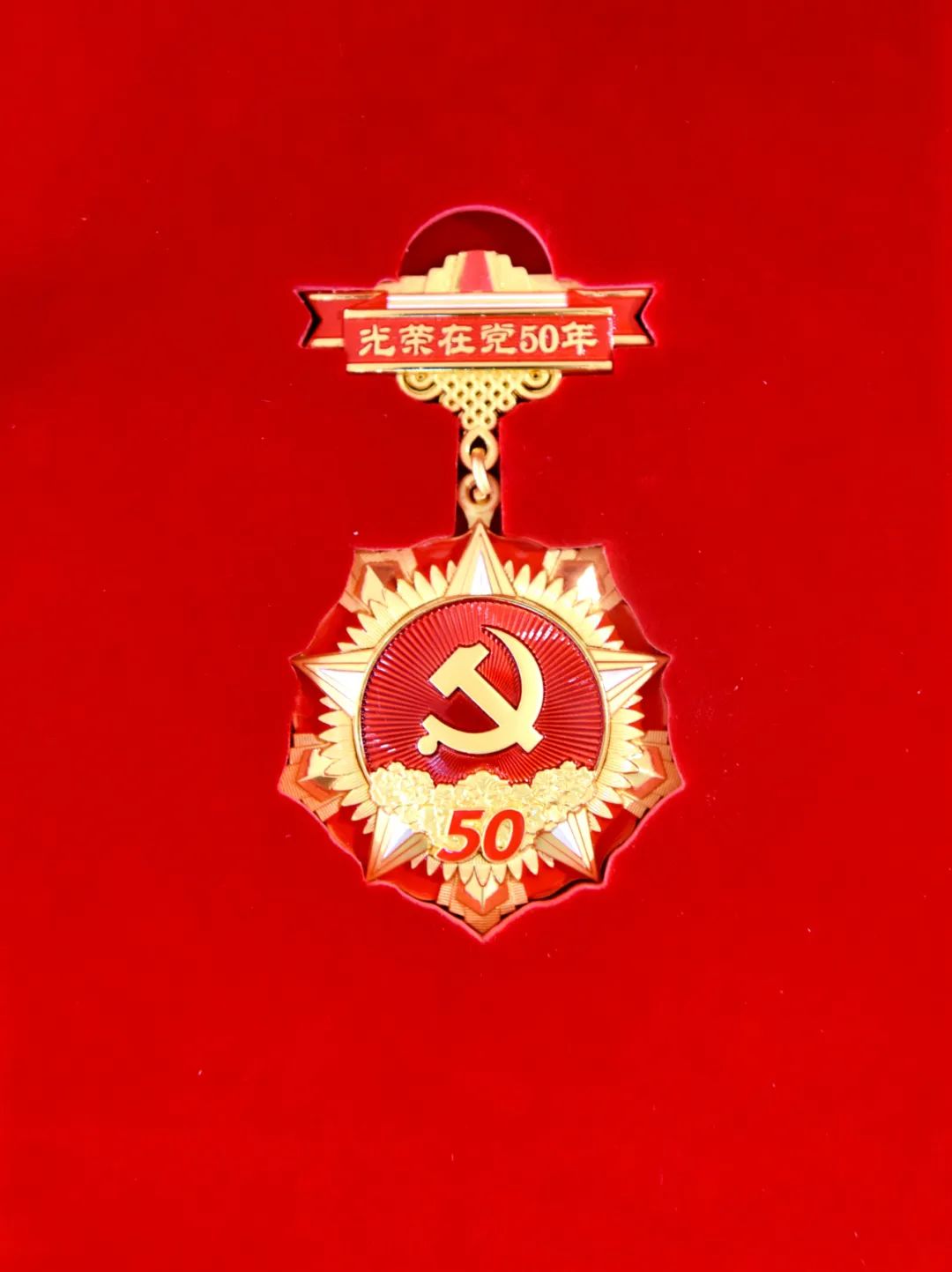 荣耀2名老党员获光荣在党50年纪念章