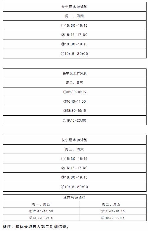 即日起長寧區少體校幼兒游泳班開始報名