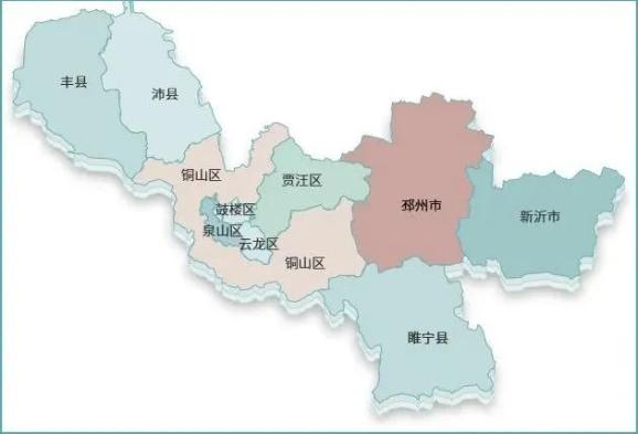 徐州地区行政地图图片