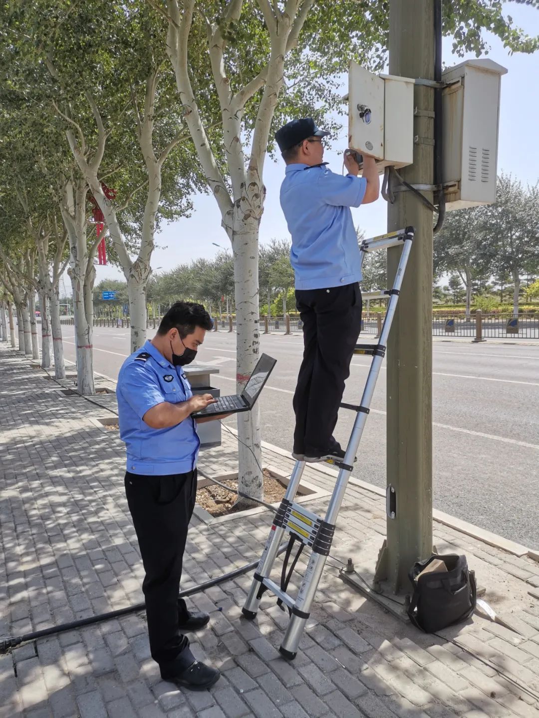 高新区公安分局全力开展视频监控故障修复工作