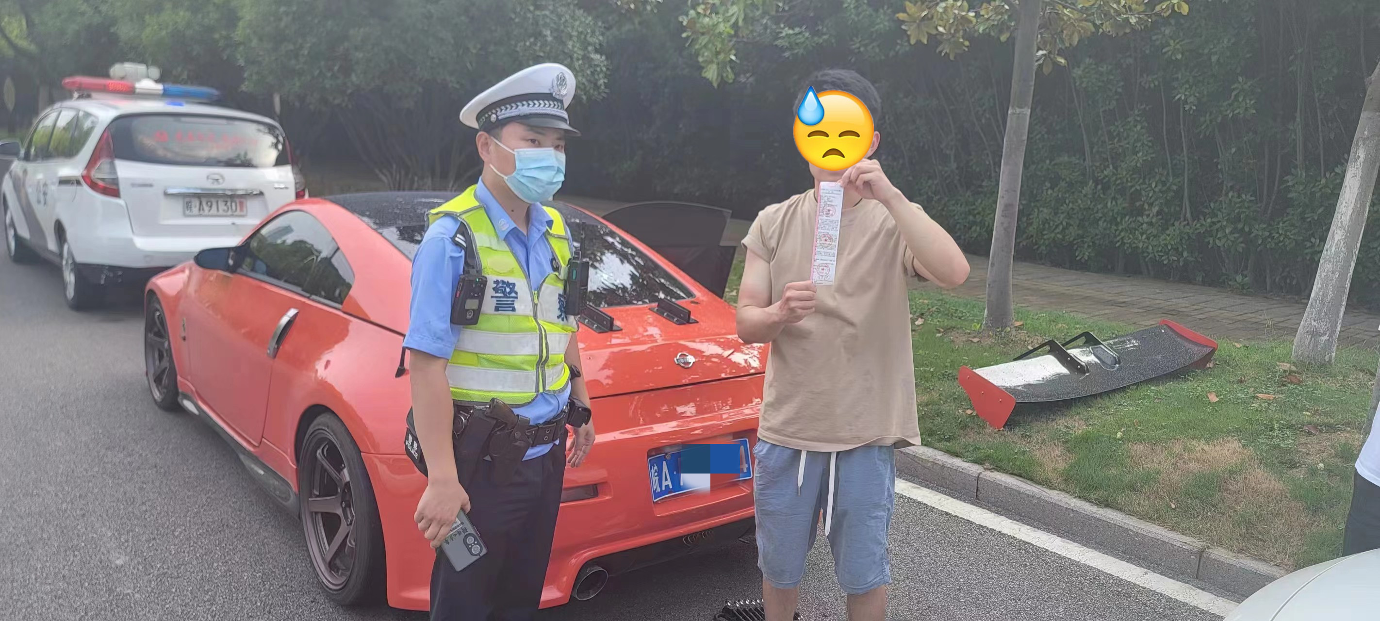 据驾驶员称,加装尾翼是想让车子更好看,交警提醒驾驶员:非法改装存在