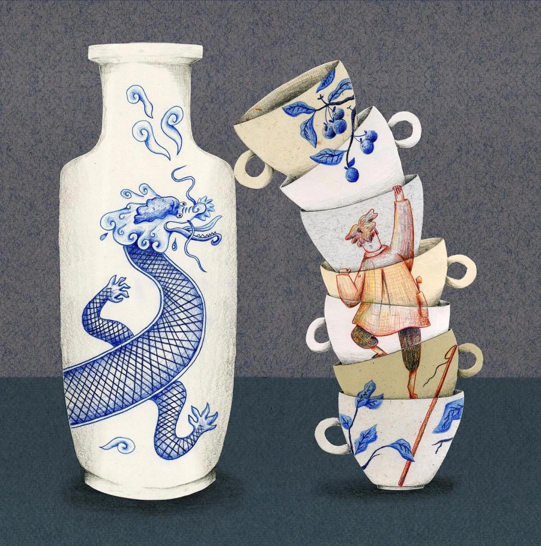 103张插画,孩子看太幼稚成人刚刚好