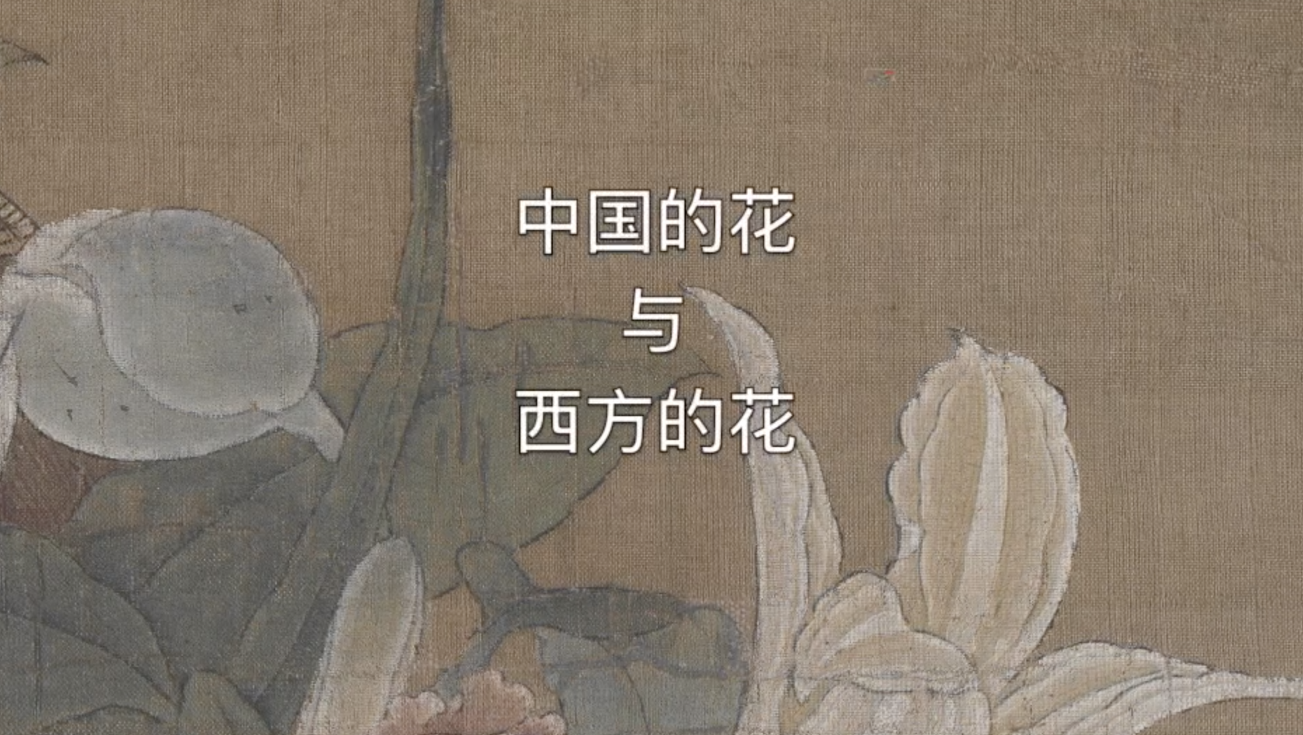 中國的花，西方的花