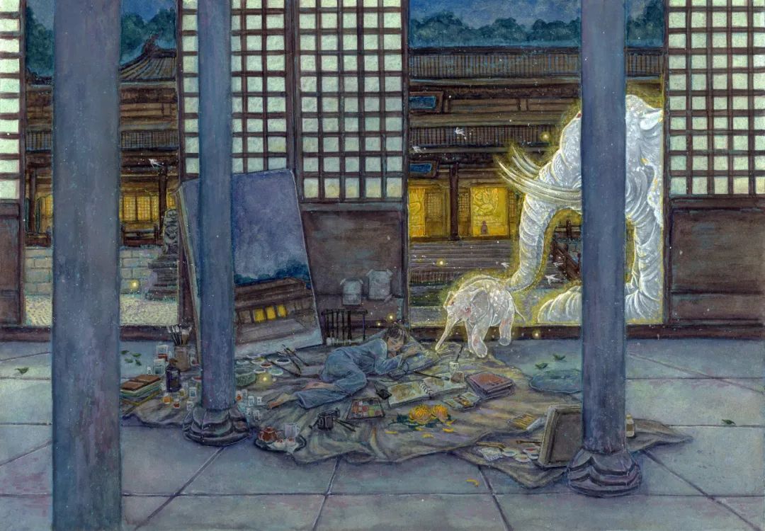 24岁小哥画龙宫火了人气狂飙10万