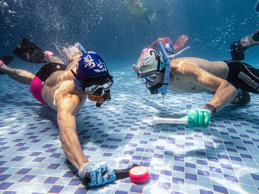 三水95后水下曲棍球爱好者打到了全国前三