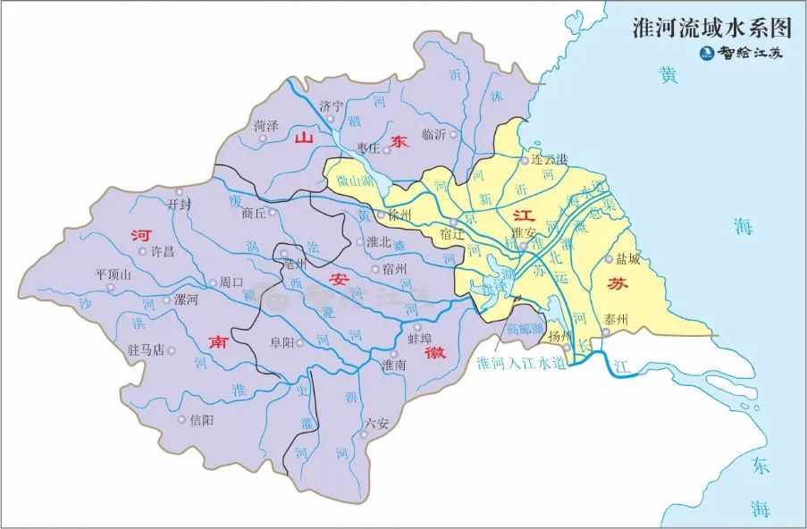 淮河水系示意图图片