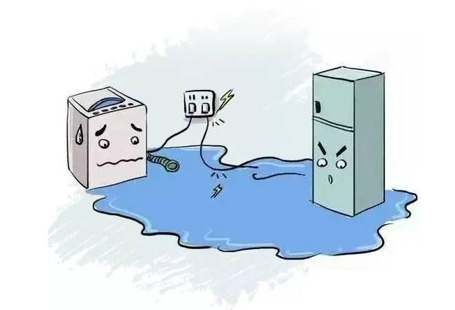 总开关或电闸关掉,防止正在使用的家电因浸水,绝缘损坏而发生漏电现象