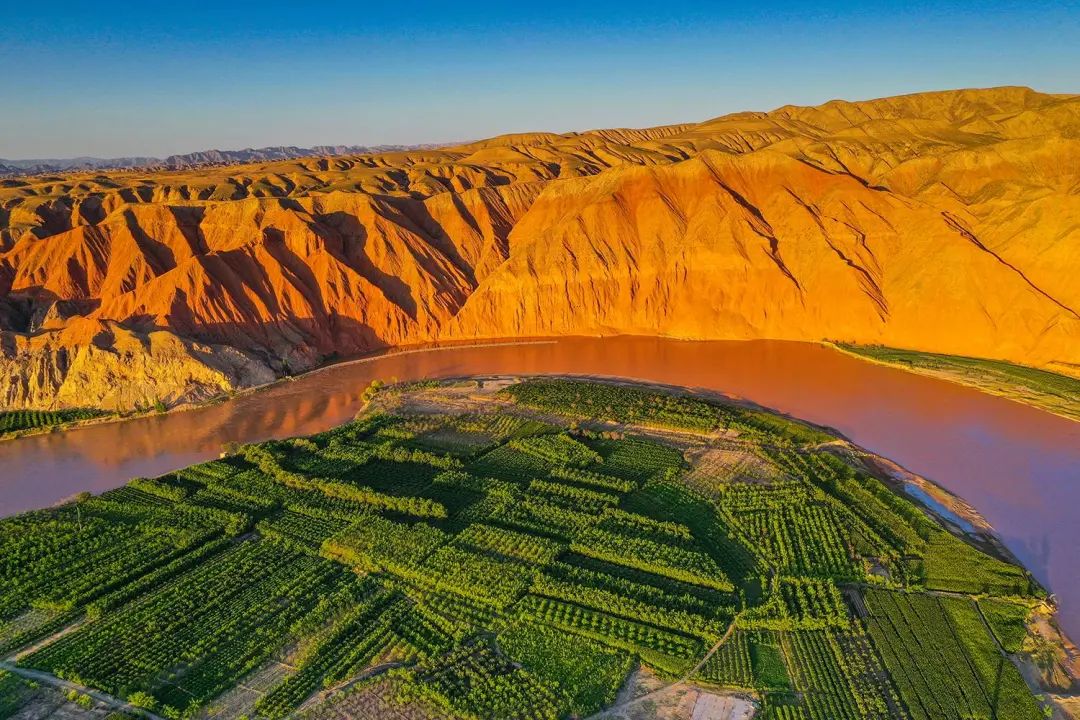 甘肃景泰黄河五佛车木峡夏日景色