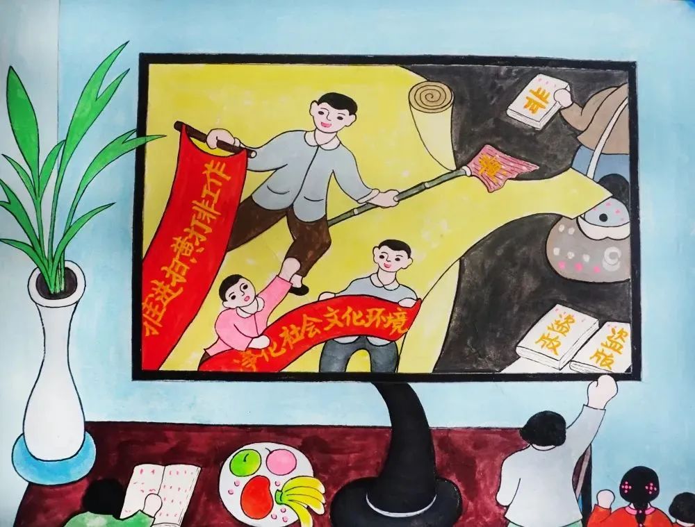 非遗龙门农民画助力扫黄打非宣传