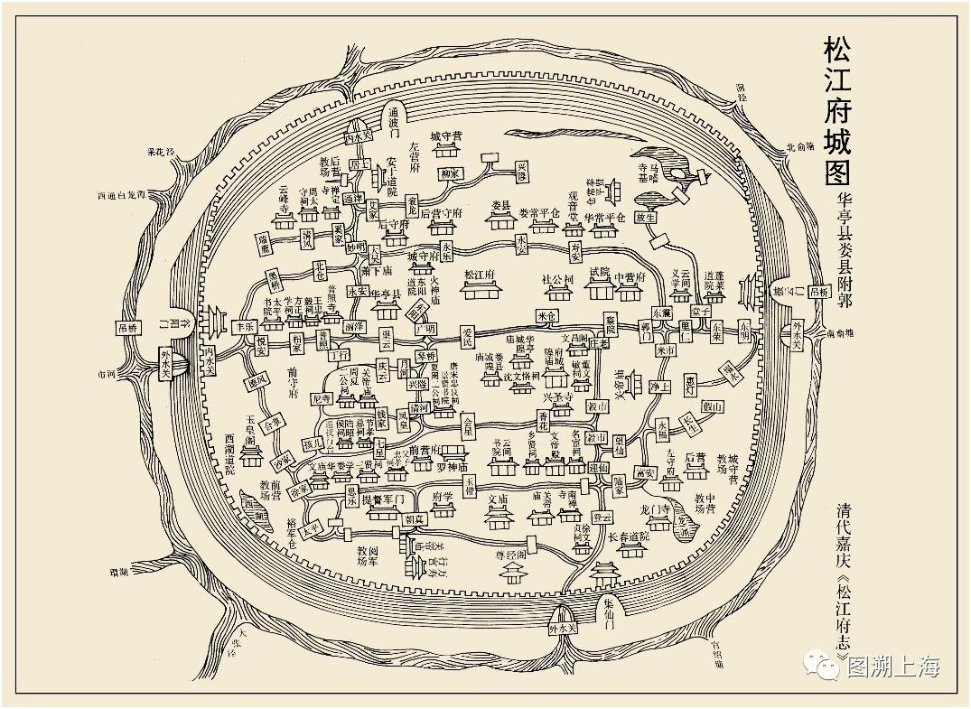 明代时,松江府城范围大致在今松江老城区,东至环城路