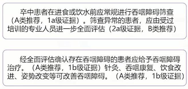 《卒中患者吞咽障碍和营养管理的中国专家共识》指出:吞咽障碍评估