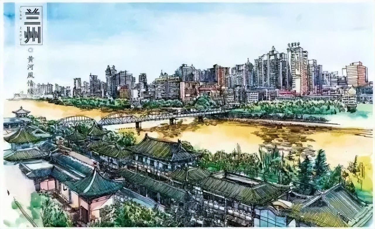 国画版老兰州国画版的老兰州,气韵浑然天成
