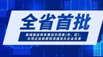 浙江全省首批縣域商業(yè)體系建設(shè)示范縣(市、區(qū))、示范企業(yè)和商貿(mào)流通龍頭企業(yè)名單