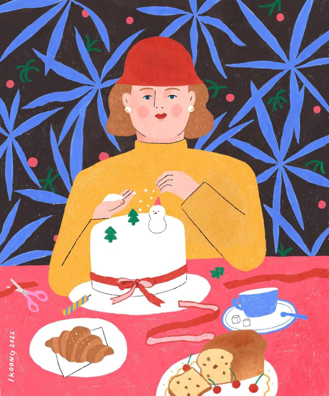 给你80张高级小众插画收藏做秋日头像