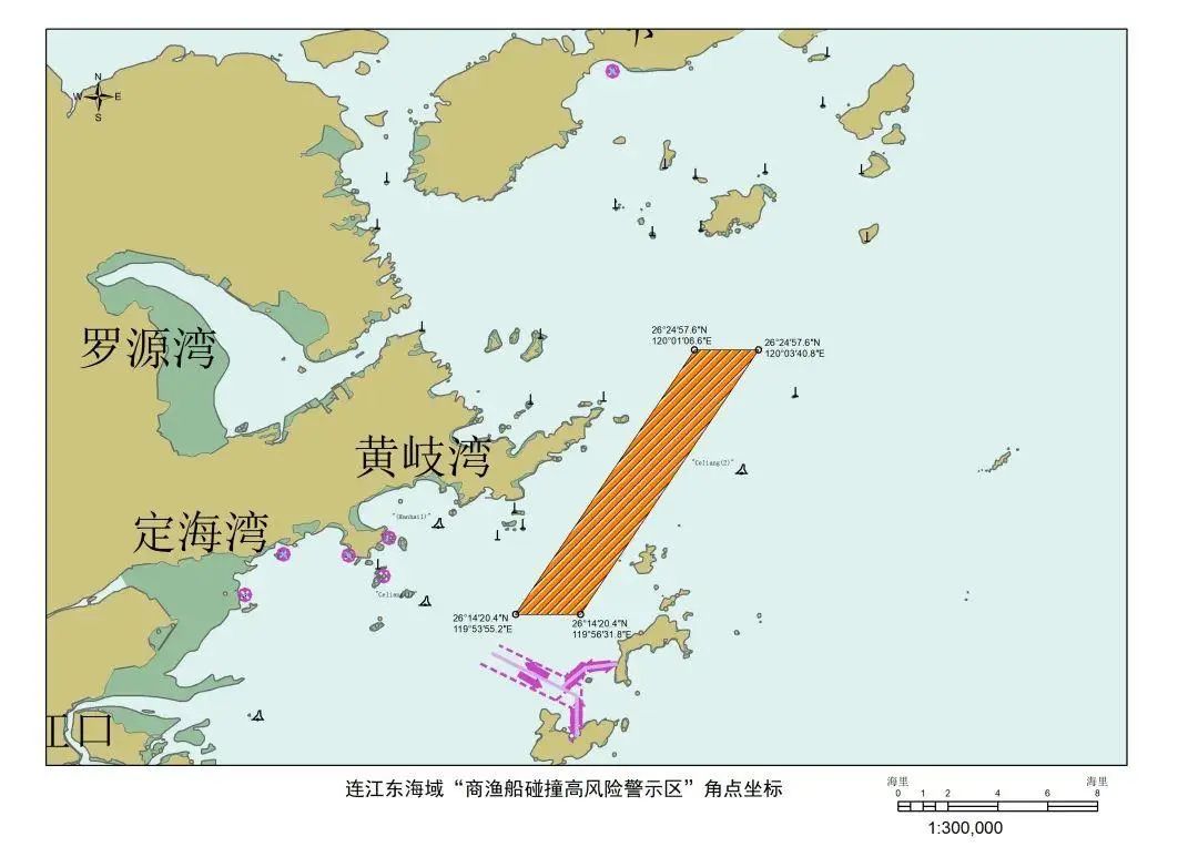 福宁湾口,连江东,平潭东,牛山岛东南,南日岛东南,泉州湾口,厦门湾口