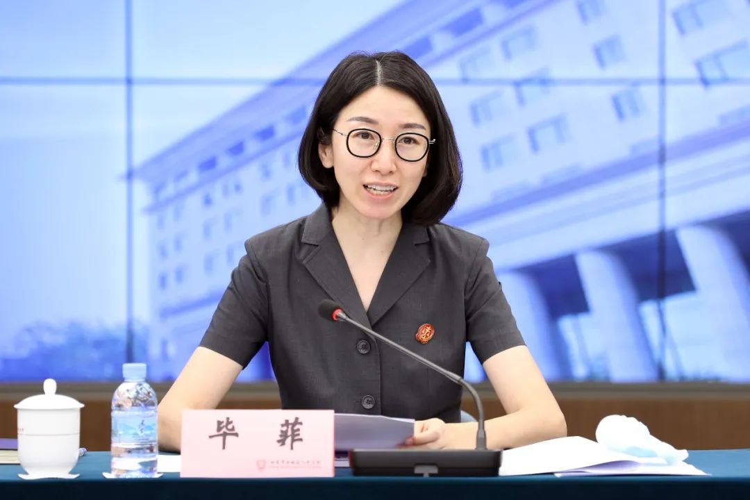 赵莹主任向与会代表和来宾介绍了"为群众办实事示范法院"创建相关工作