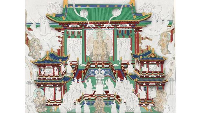 学术丨高平开化寺北宋壁画兜率天宫建筑图像解读