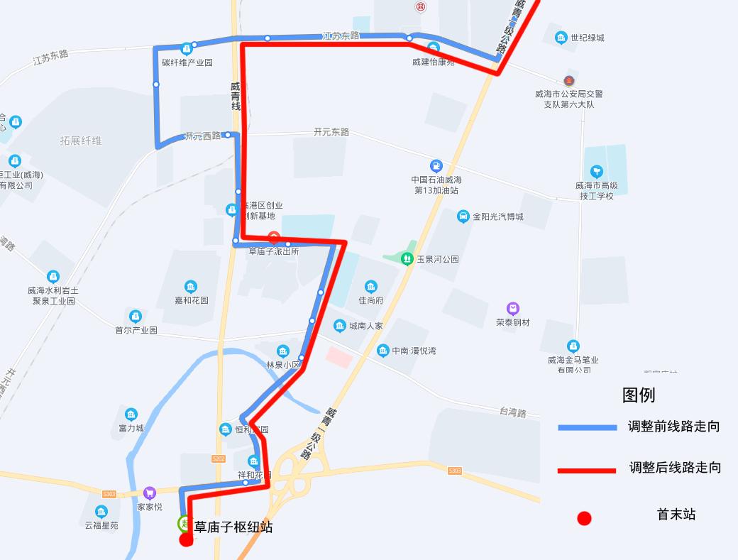 威海43路公交车线路图图片