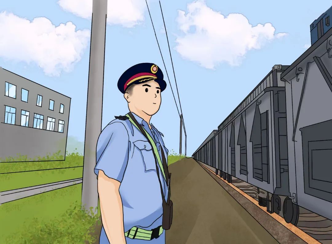 铁路漫画人物图片