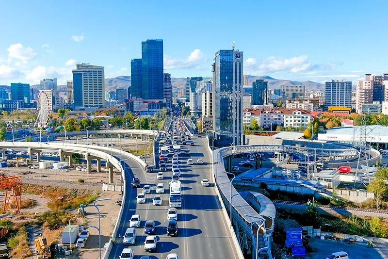 蒙古国最大互通立交桥建成