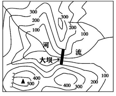 峡谷等高线地形图图片