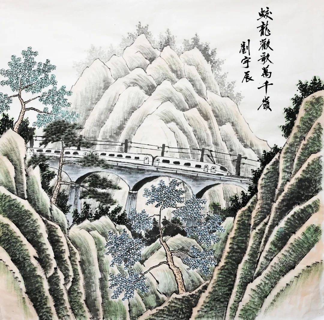 昆铁人画笔下的水墨"复兴号"_澎湃号·政务_澎湃新闻-the paper