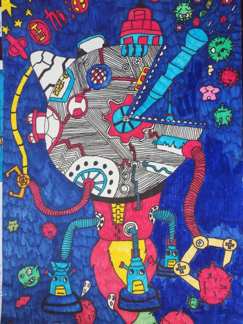 【科幻画连载】甘南州首届少年儿童科学幻想绘画比赛优秀作品展