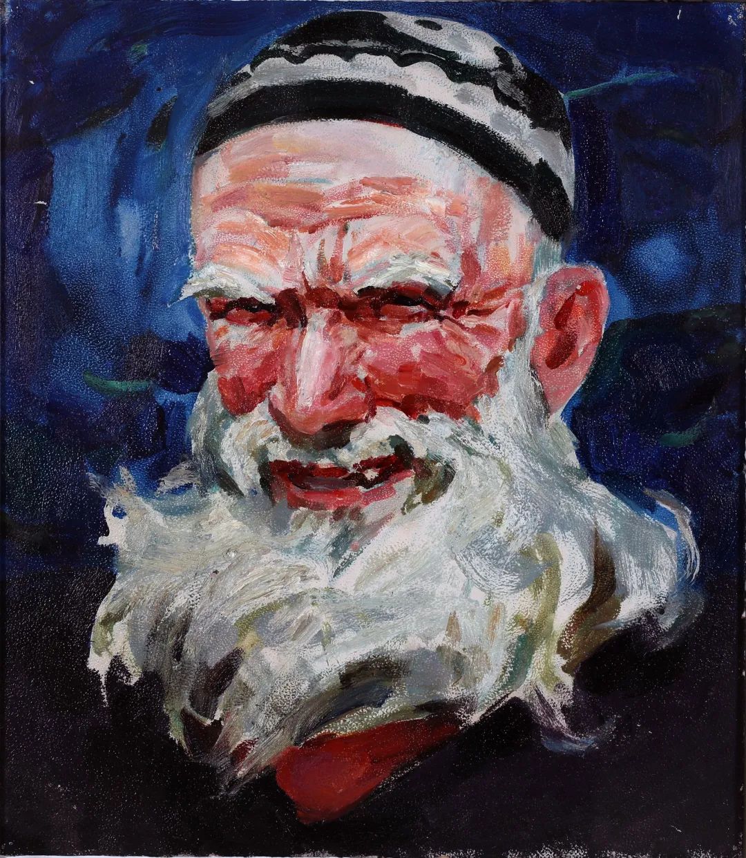 侯一民《地下工作者》 布面油彩 210×176 1957中央美术学院美术馆藏