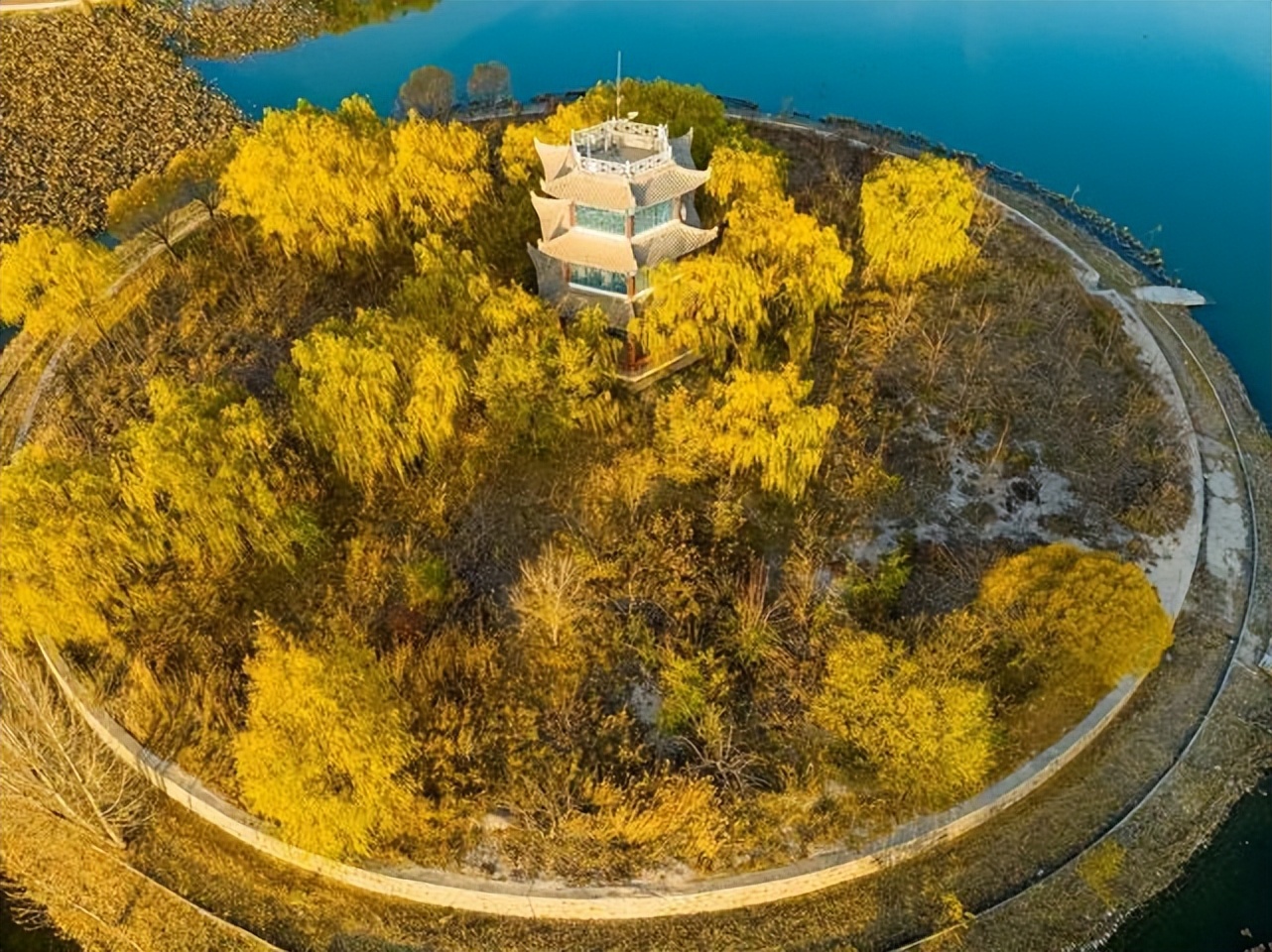 张掖甘州:润泉湖公园秋景美不胜收_澎湃号·政务_澎湃新闻-the paper