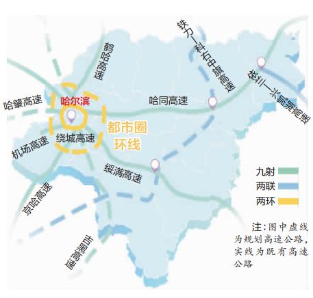 哈尔滨新建五环规划图图片