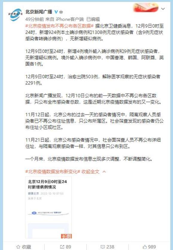 北京疫情发布不再公布各区数据