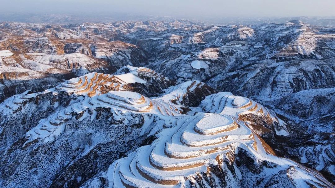 黄土高原图片 雪景图片