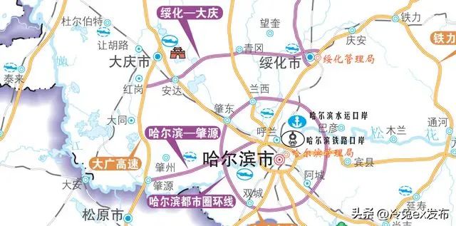 哈肇高速公路地图图片