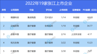 2022年，张江有哪些企业鸣啰上市？