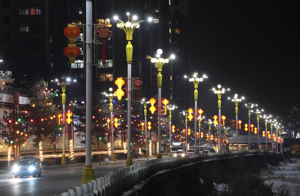 吉林省白山市夜景图片