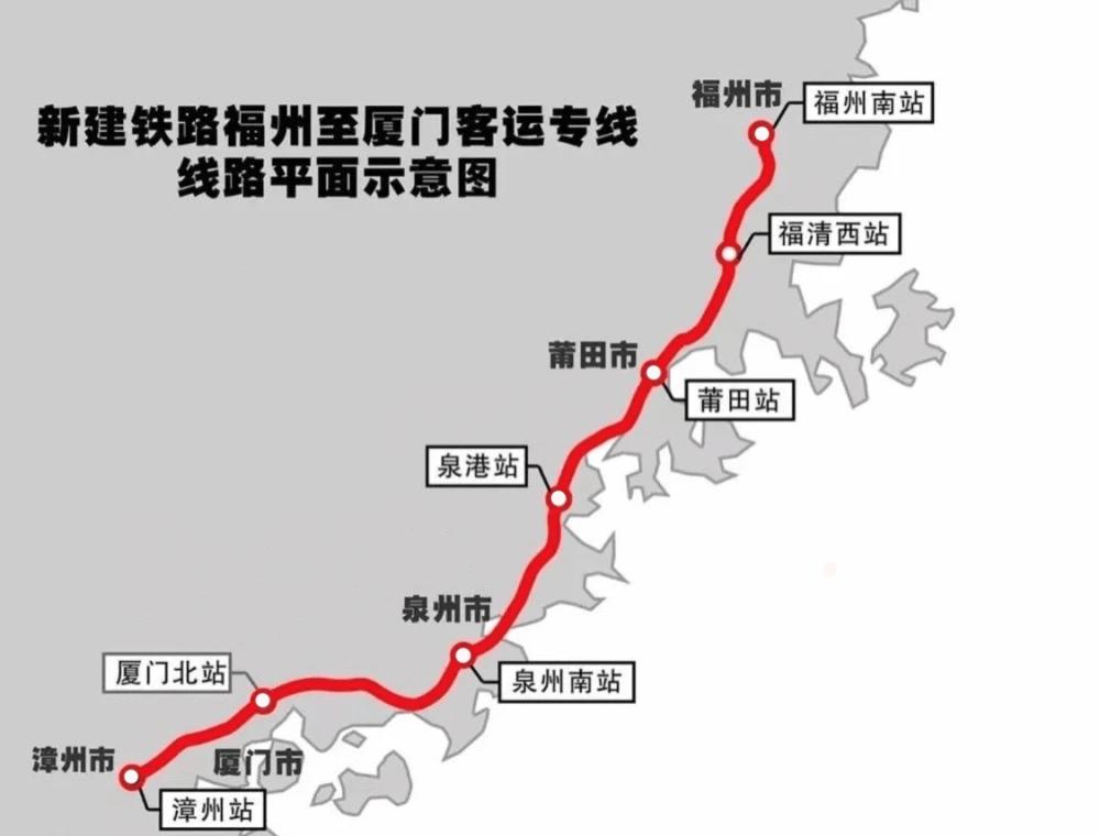 新建福厦铁路北起福州市,途经莆田市,泉州市,南至